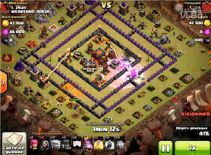 部落沖突單王4法術(shù)三星十本坑人陣視頻分享