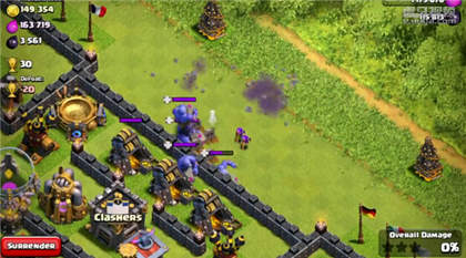 部落沖突巨石投手新兵種防守實戰(zhàn)演示視頻