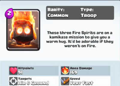 皇室戰(zhàn)爭烈焰精靈實(shí)戰(zhàn)測試視頻 可對空對地的自爆團(tuán)