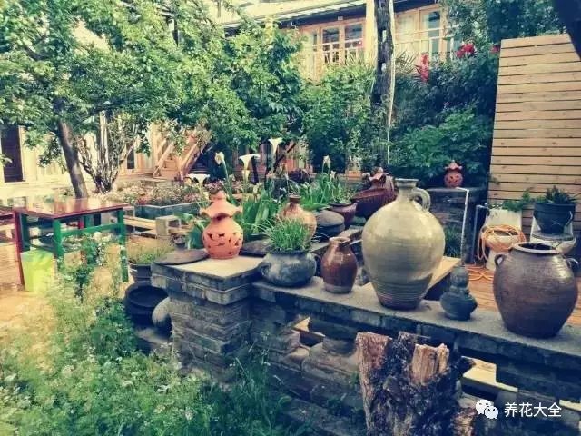 園中還散放著大大小小的陶罐。涵雪說，這些陶罐大有用處，遇上雨天，它們能盛滿雨水，待到晴天時(shí)便可用來(lái)澆花。