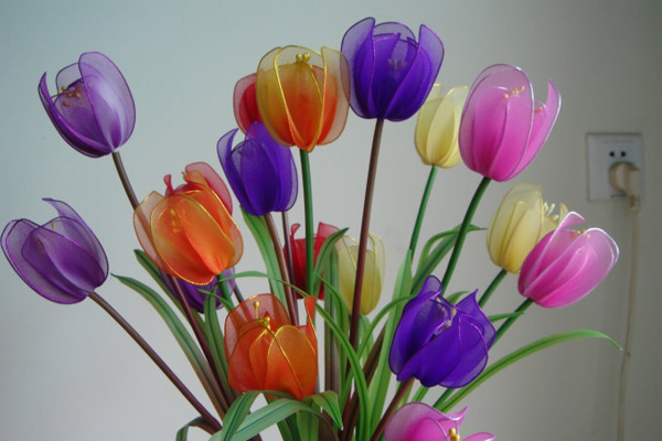 絲網(wǎng)制作郁金香的方法