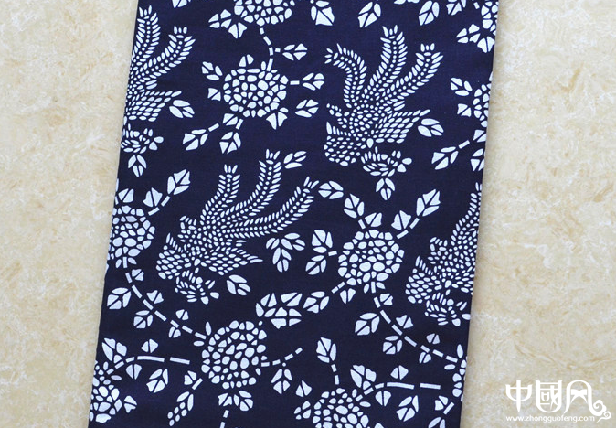 中國民族風(fēng)藍(lán)印花布圖片