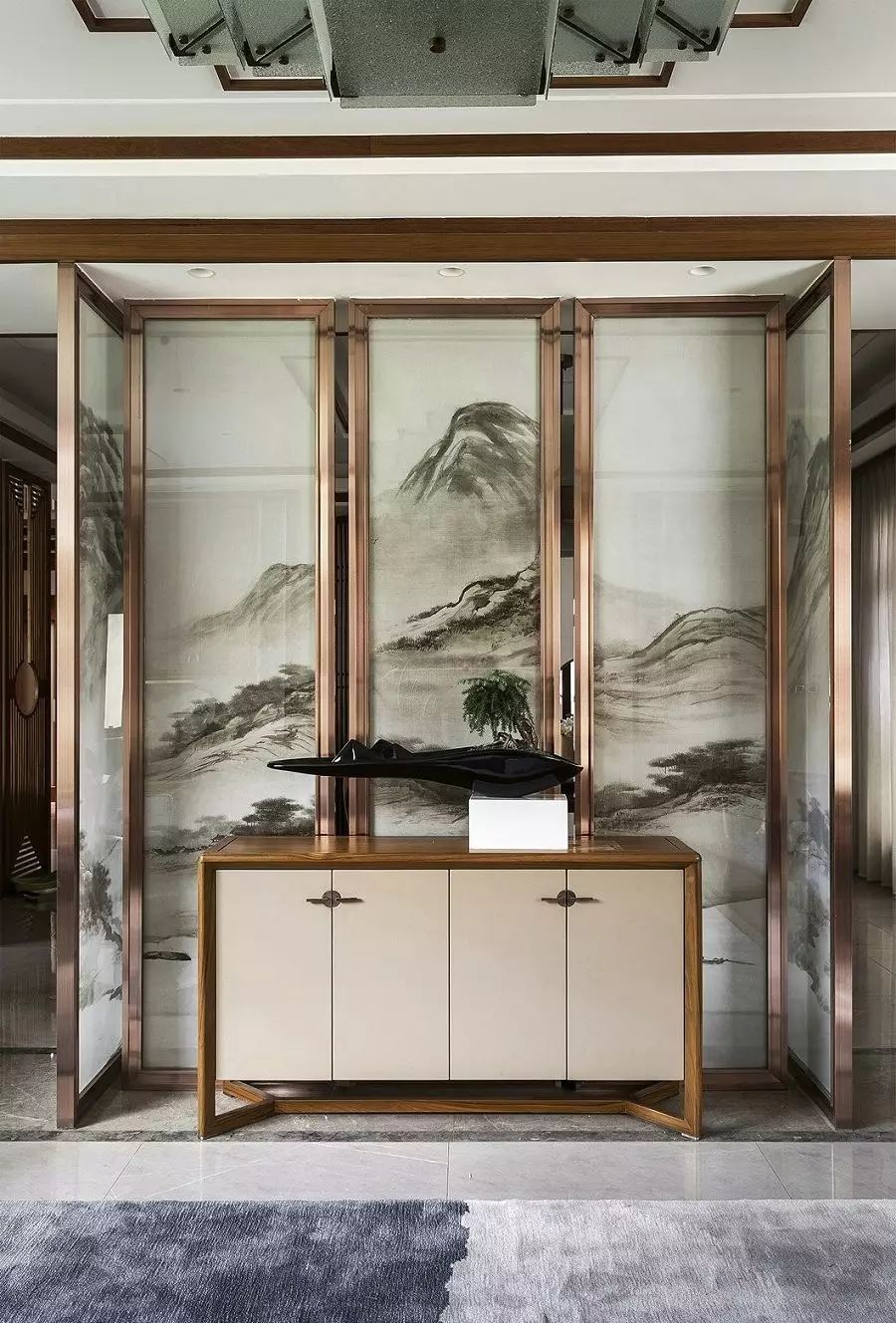 新中式玄關(guān)，推開門就讓人驚艷到心!