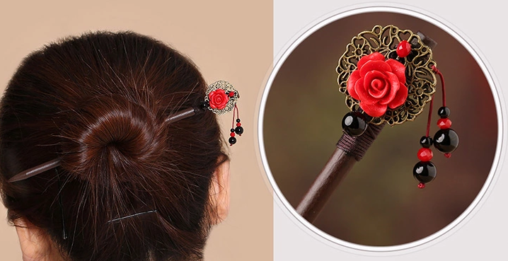 復(fù)古福連文苑古典簪子新娘頭飾