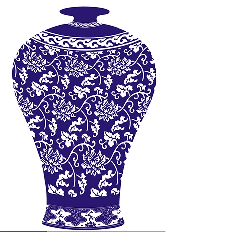 15款古典福連文苑青花瓷圖案剪紙藝術