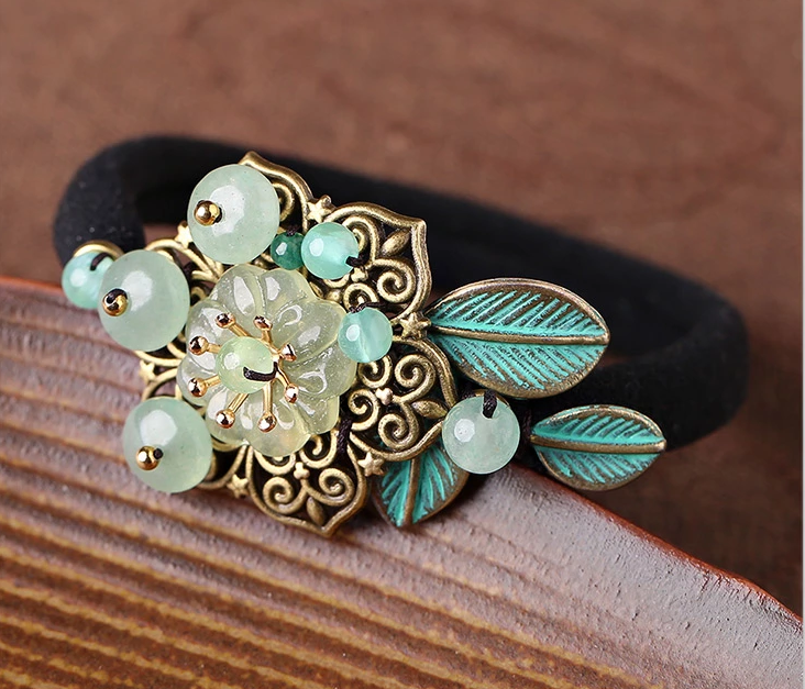 復(fù)古樹脂花頭飾發(fā)飾發(fā)圈