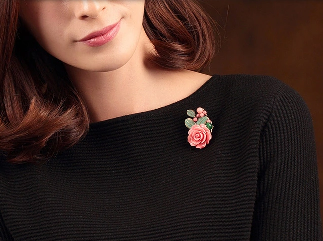 復(fù)古福連文苑胸針古典胸花飾品