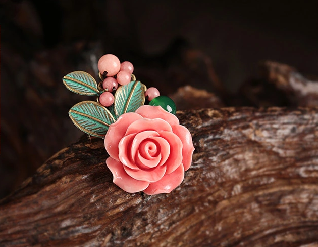 復(fù)古福連文苑胸針古典胸花飾品