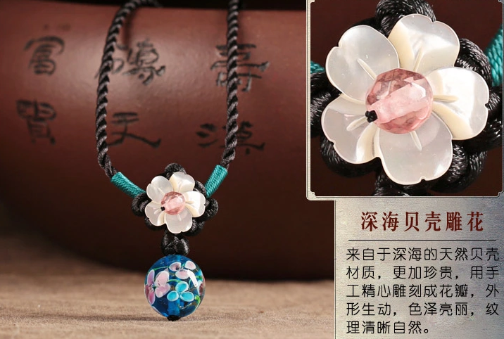 小清新花朵吊墜鎖骨鏈復(fù)古風項鏈