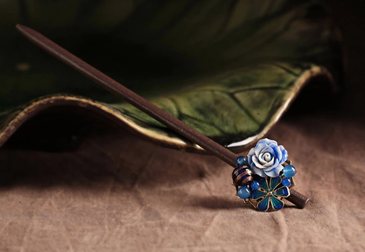 福連文苑發(fā)簪古典中式步搖簪子盤發(fā)頭飾