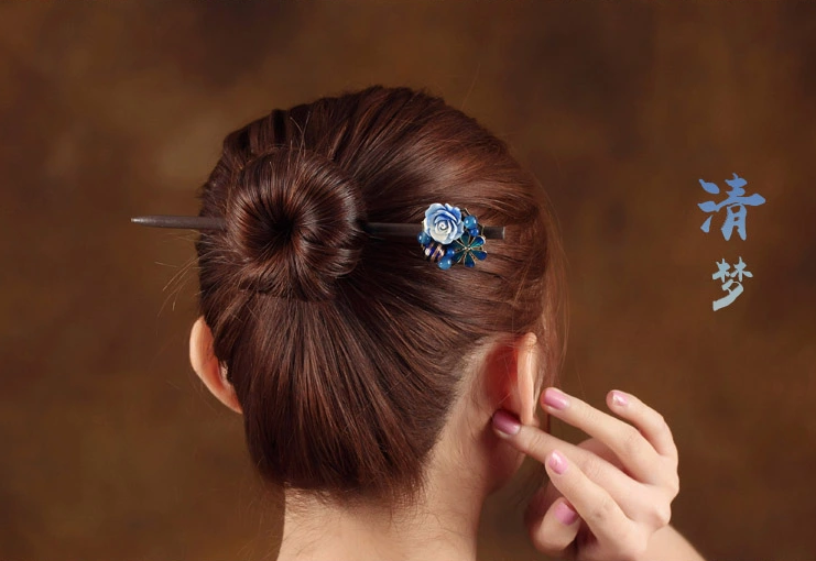 福連文苑發(fā)簪古典中式步搖簪子盤發(fā)頭飾