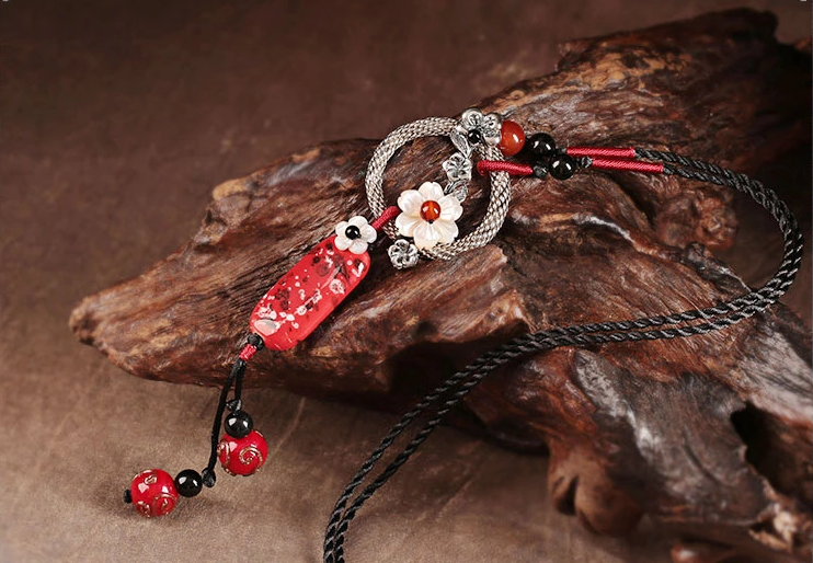 福連文苑陶瓷配飾復古毛衣鏈項鏈首飾