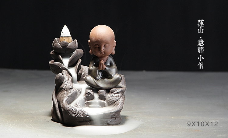 四款創(chuàng)意檀香爐，蓮山小和尚熏香爐