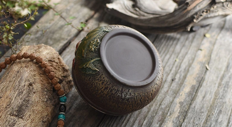 仿古蓮花檀香盤，禪意陶瓷香爐