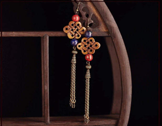 福連文苑古典氣質(zhì)耳環(huán)首飾