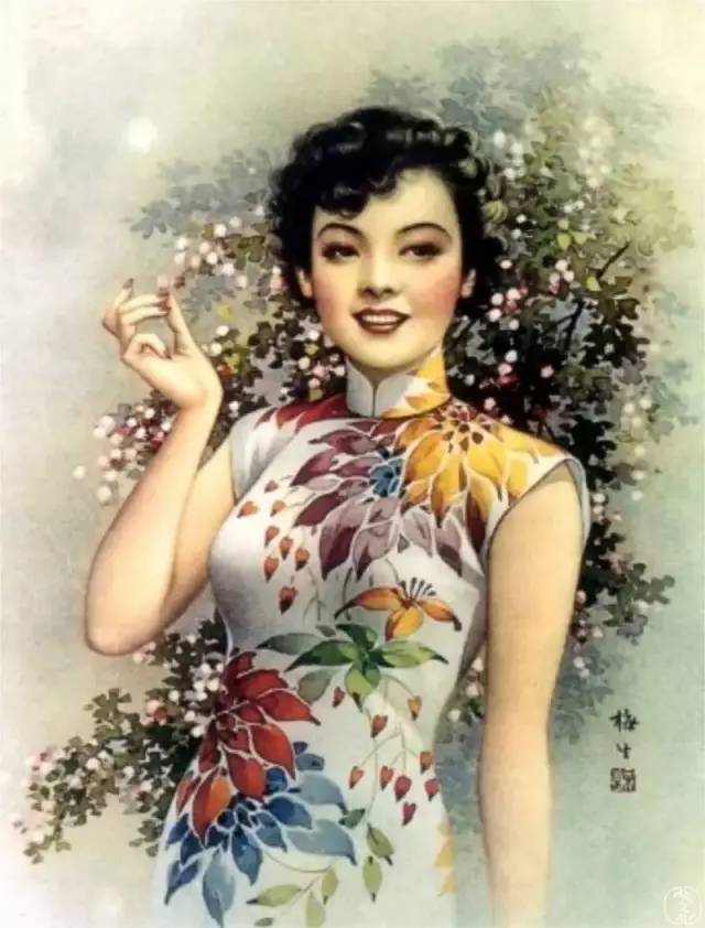 獨(dú)特中國美，最美插畫，膚如凝脂珠圓玉潤民國