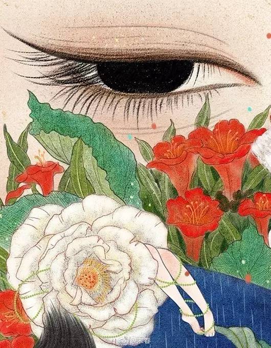 獨(dú)特中國美，最美插畫，膚如凝脂珠圓玉潤民國