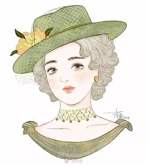 獨(dú)特中國美，最美插畫，膚如凝脂珠圓玉潤民國