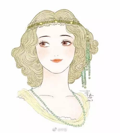 獨特中國美，最美插畫，膚如凝脂珠圓玉潤民國