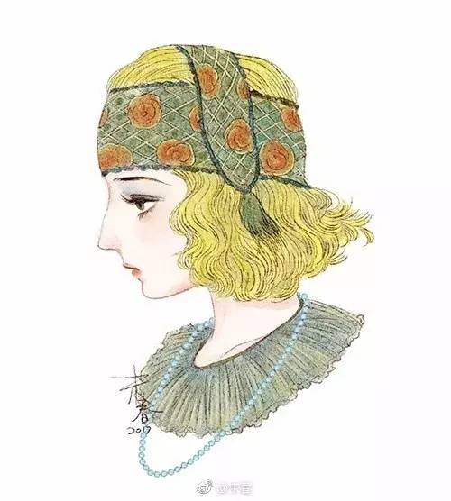 獨特中國美，最美插畫，膚如凝脂珠圓玉潤民國