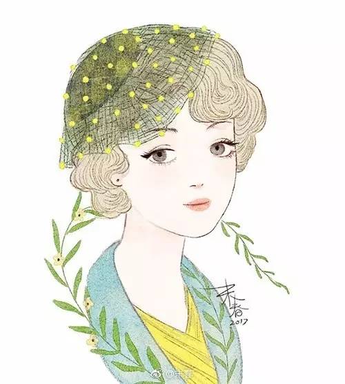 獨特中國美，最美插畫，膚如凝脂珠圓玉潤民國