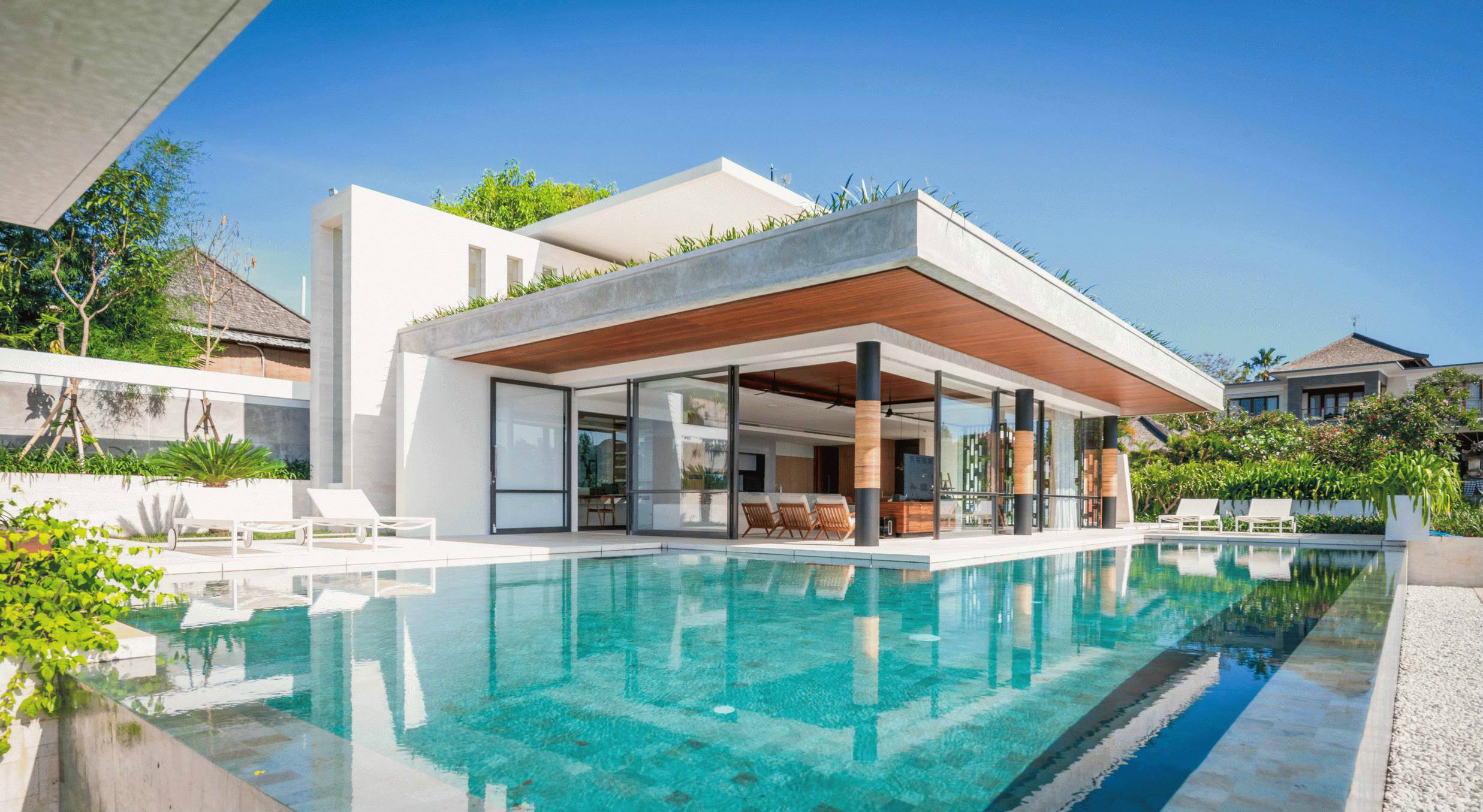 印度臨海別墅設(shè)計(jì) 新中式建筑中的木與石