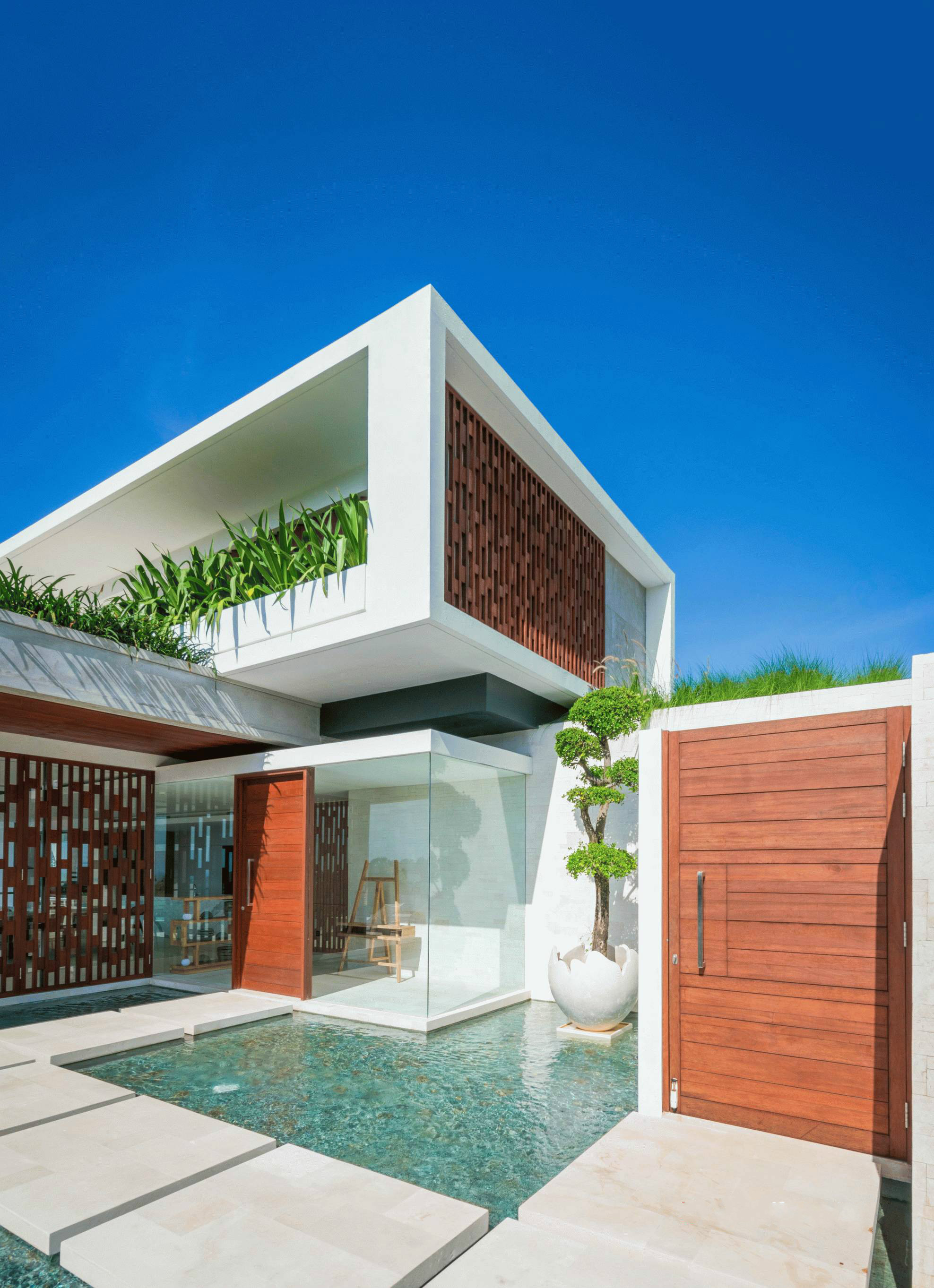 印度臨海別墅設(shè)計(jì) 新中式建筑中的木與石