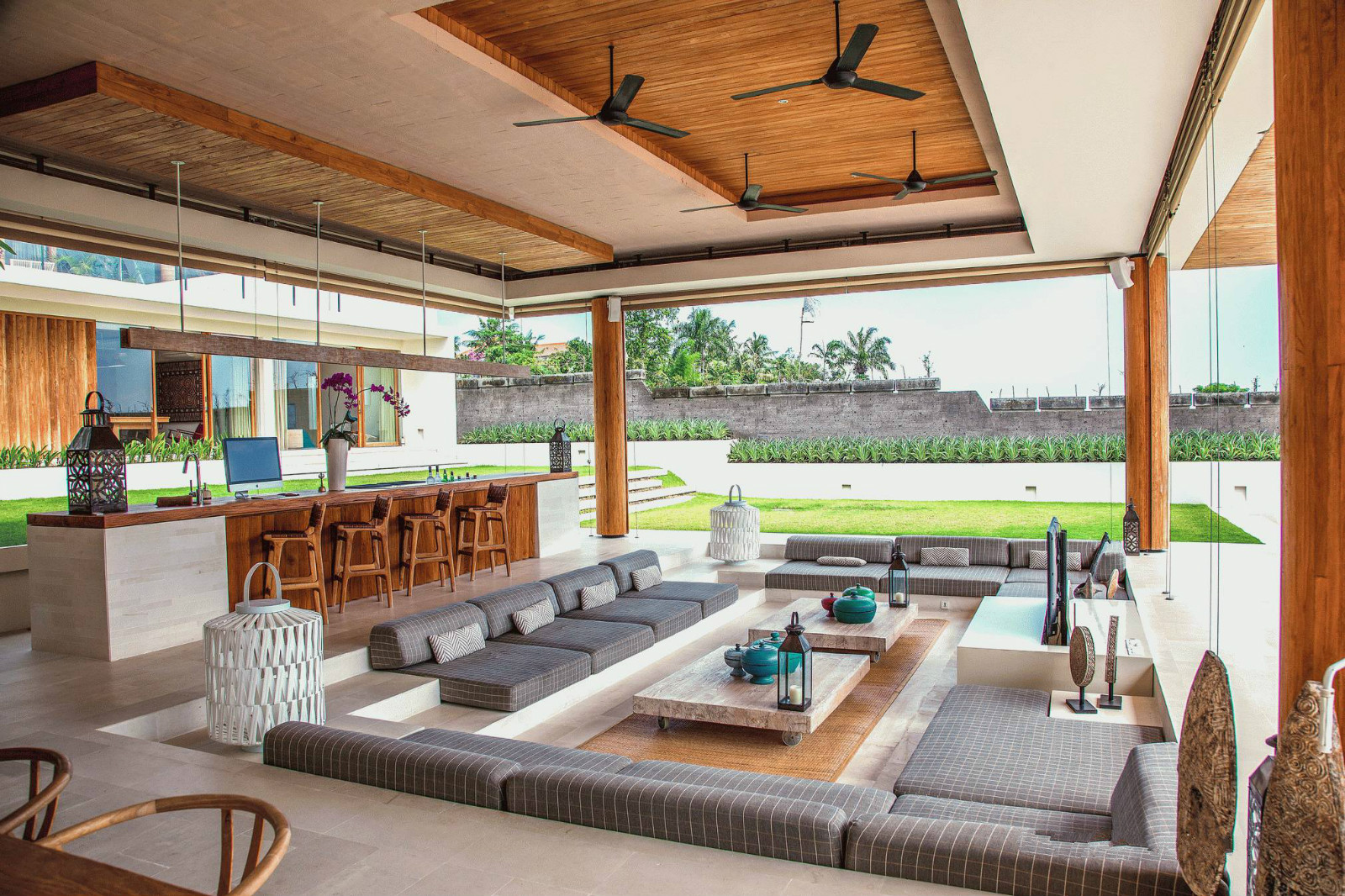 印度臨海別墅設(shè)計 新中式建筑中的木與石