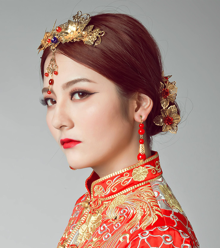 福連文苑中式新娘頭飾