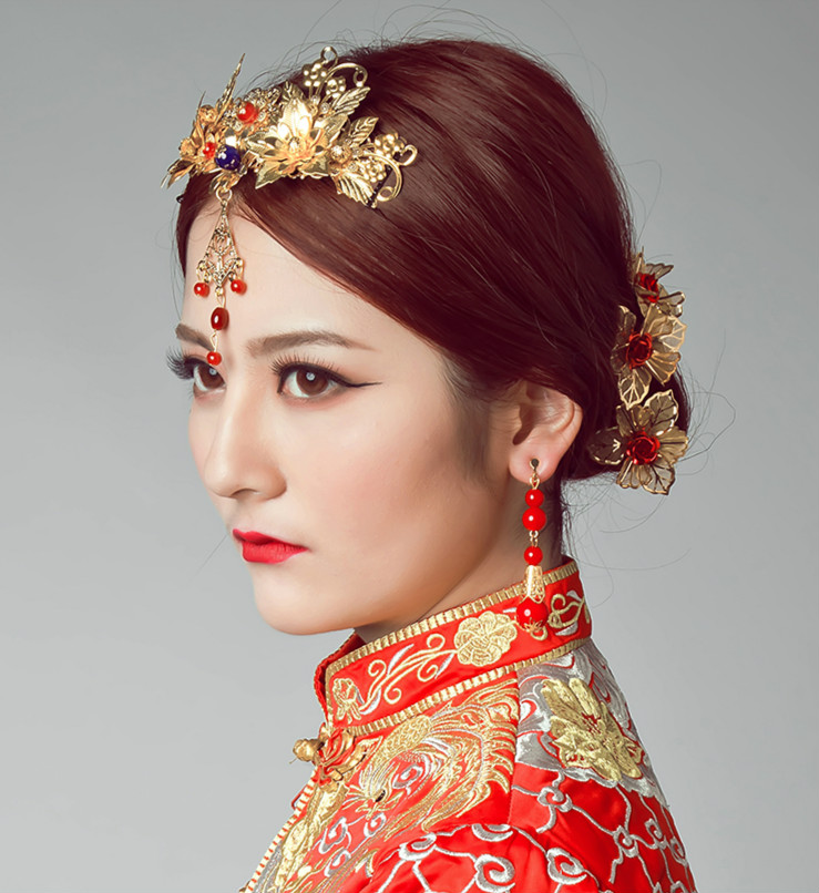 福連文苑中式新娘頭飾