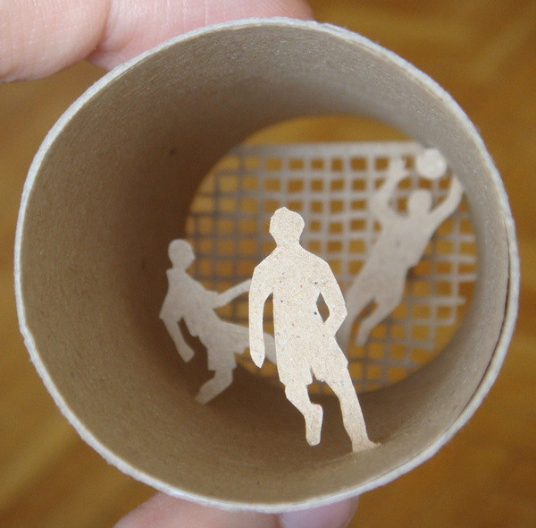 剪紙藝術(shù)，紙杯里的時(shí)光