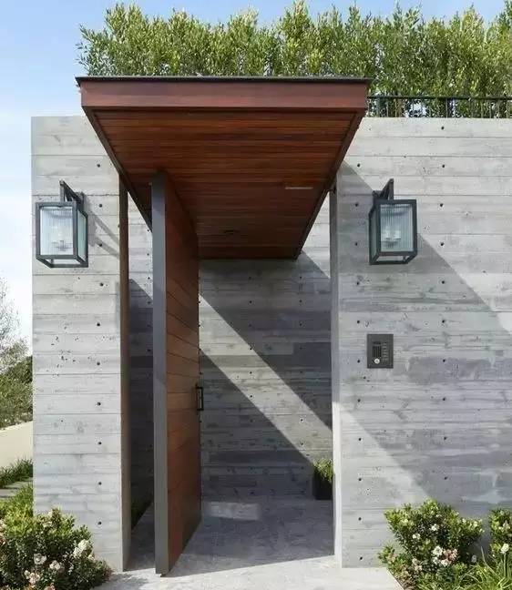 水泥墻樸素寂靜的美，庭院設(shè)計(jì)