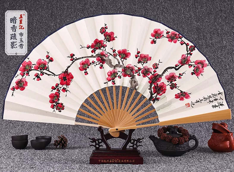福連文苑手繪水墨畫折扇