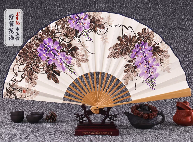 福連文苑手繪水墨畫折扇