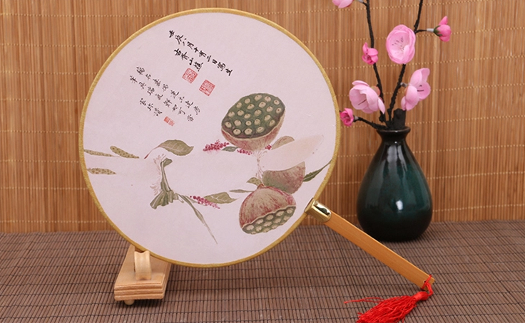古風(fēng)系列圖案的福連文苑復(fù)古團(tuán)扇
