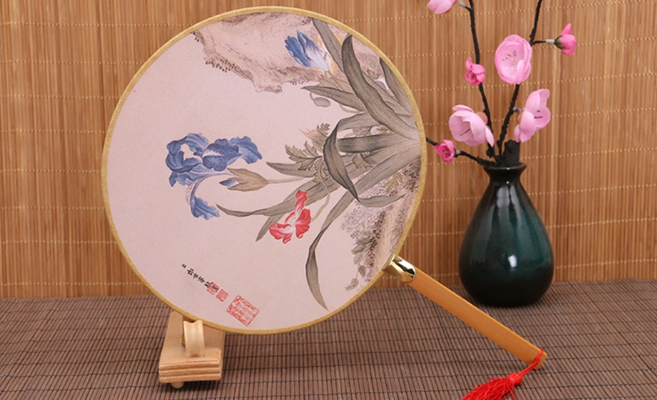 古風(fēng)系列圖案的福連文苑復(fù)古團(tuán)扇