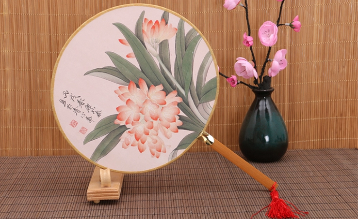 古風(fēng)系列圖案的福連文苑復(fù)古團(tuán)扇