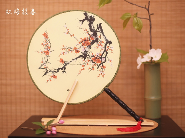 古風(fēng)古畫(huà)圖案系列雙面團(tuán)扇