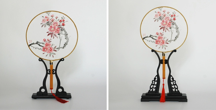 炎炎夏日的清涼，福連文苑手繪真絲團(tuán)扇