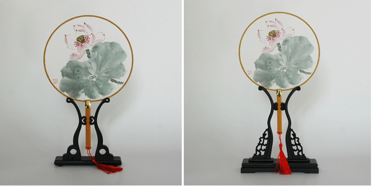 炎炎夏日的清涼，福連文苑手繪真絲團(tuán)扇