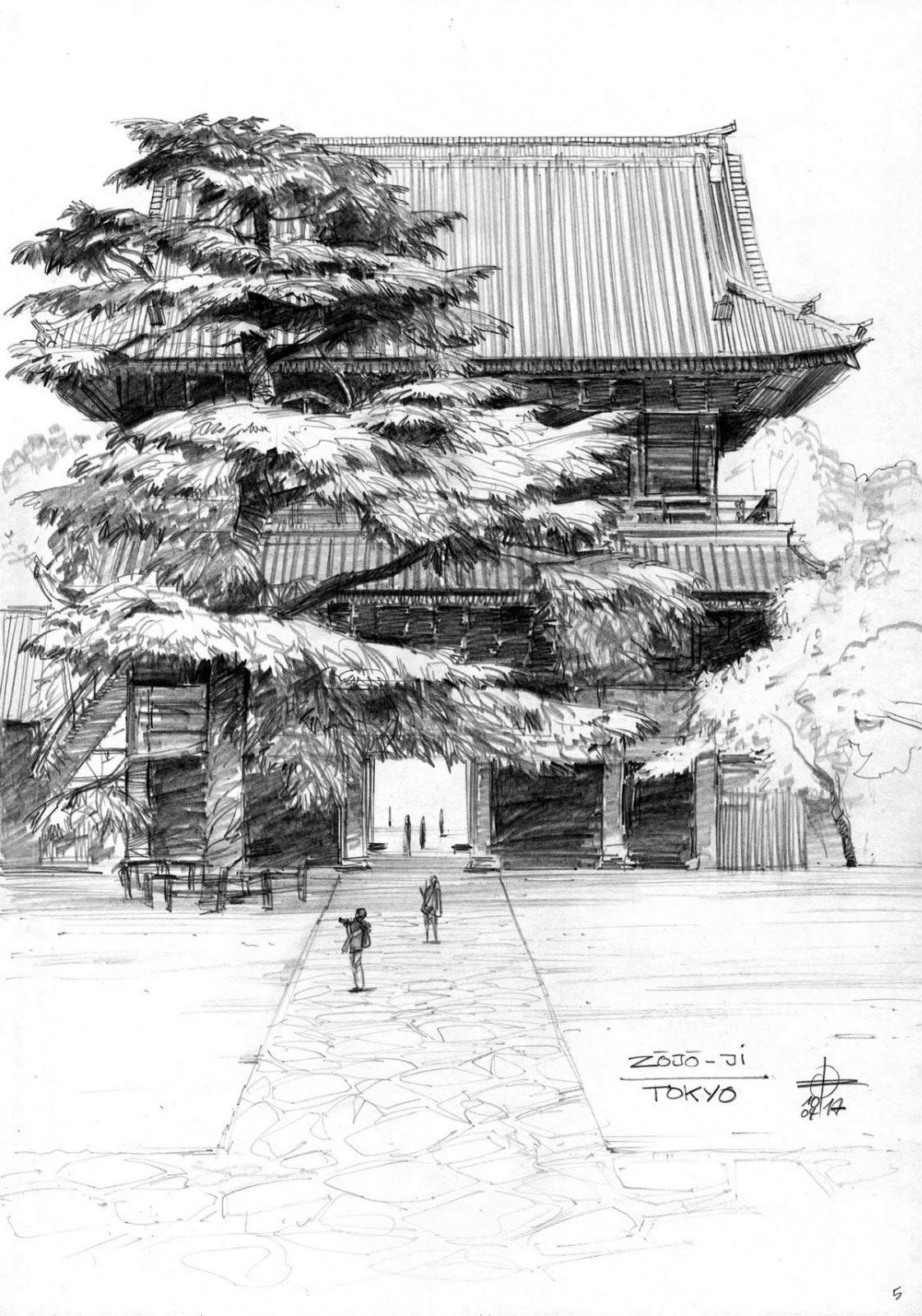 一組黑白手繪插畫