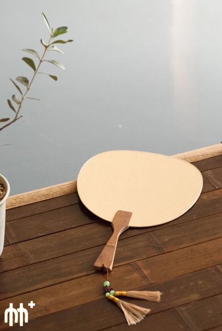 極簡竹漿紙團扇