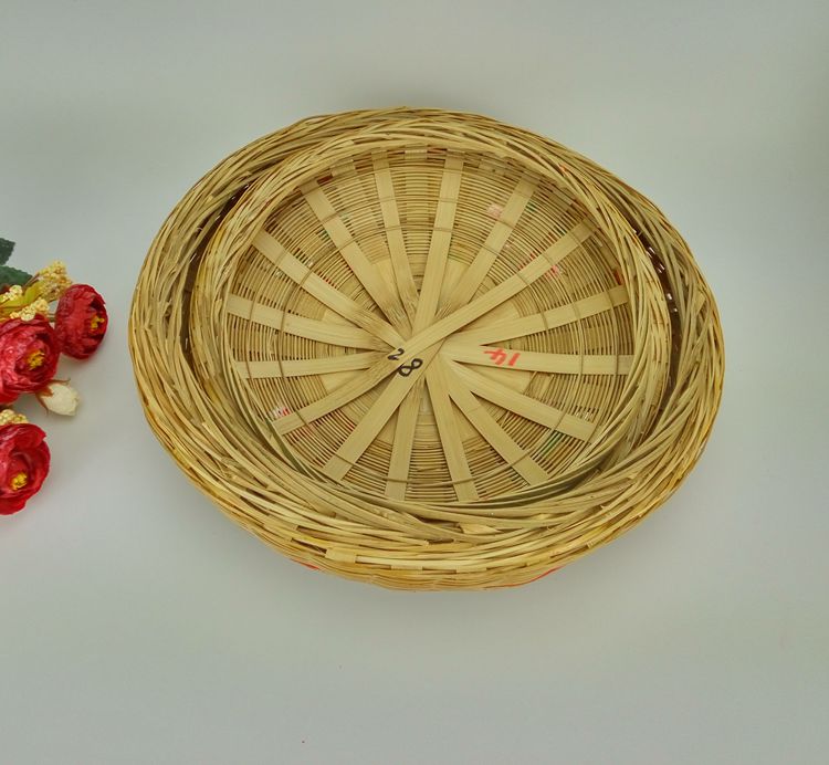 手工竹編竹籃，手繪彩繪禮品籃