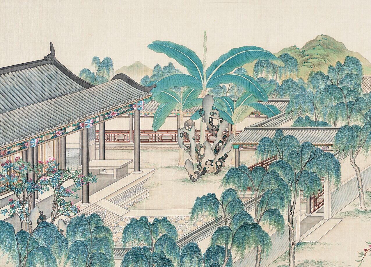 庭院深深，佳人依在