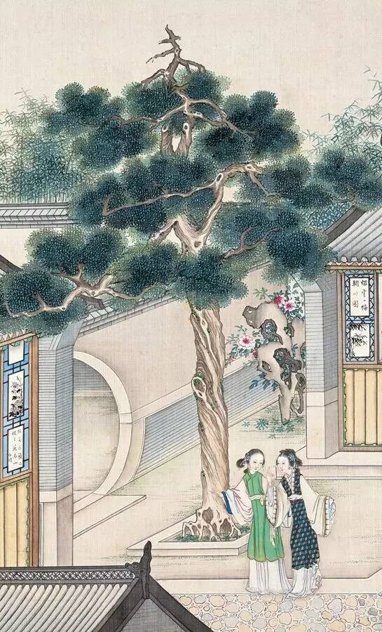 庭院深深，佳人依在