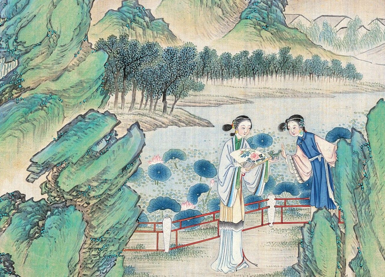 庭院深深，佳人依在