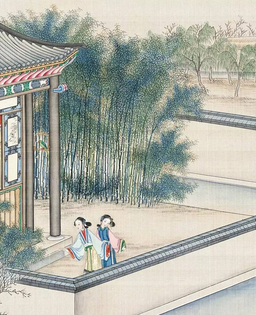 庭院深深，佳人依在