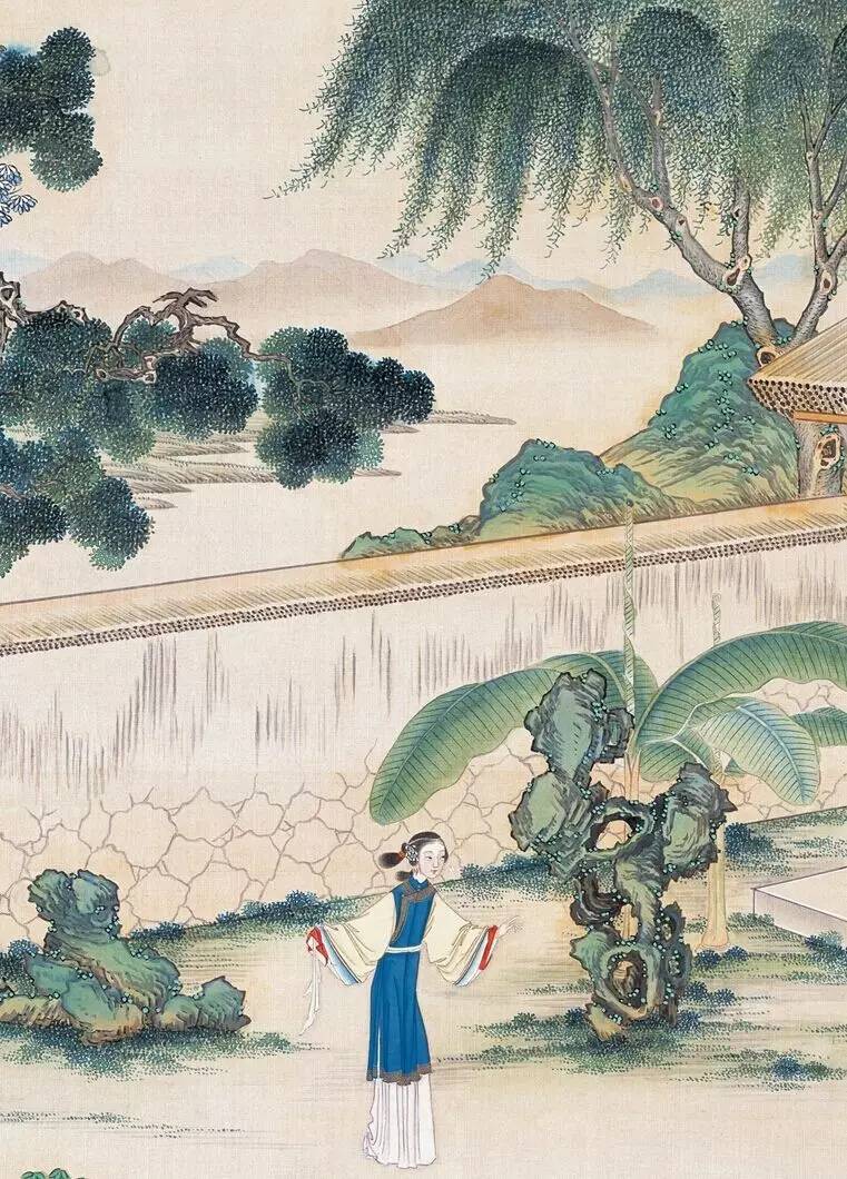 庭院深深，佳人依在