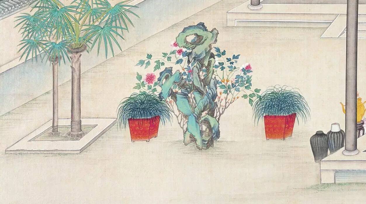 庭院深深，佳人依在