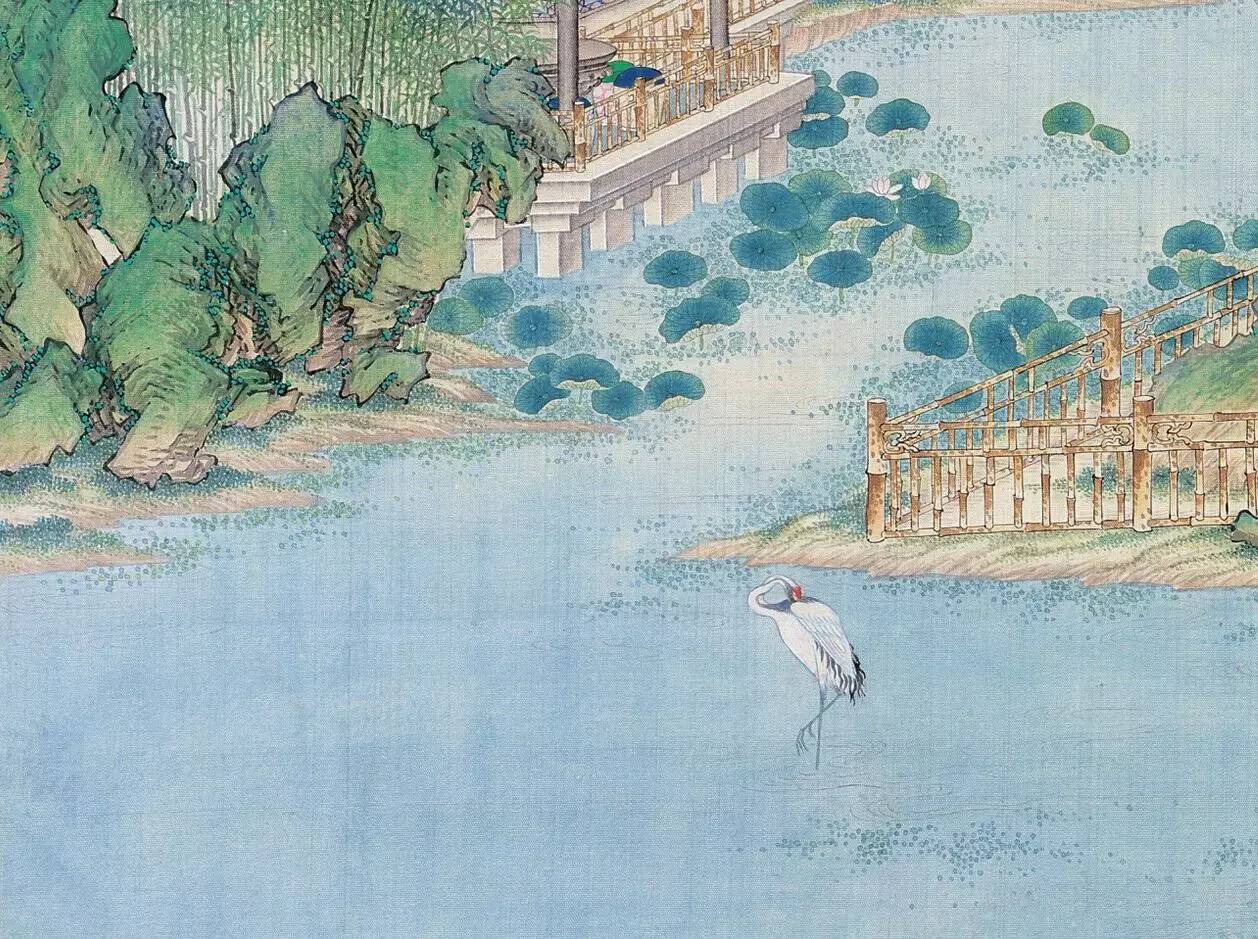 庭院深深，佳人依在